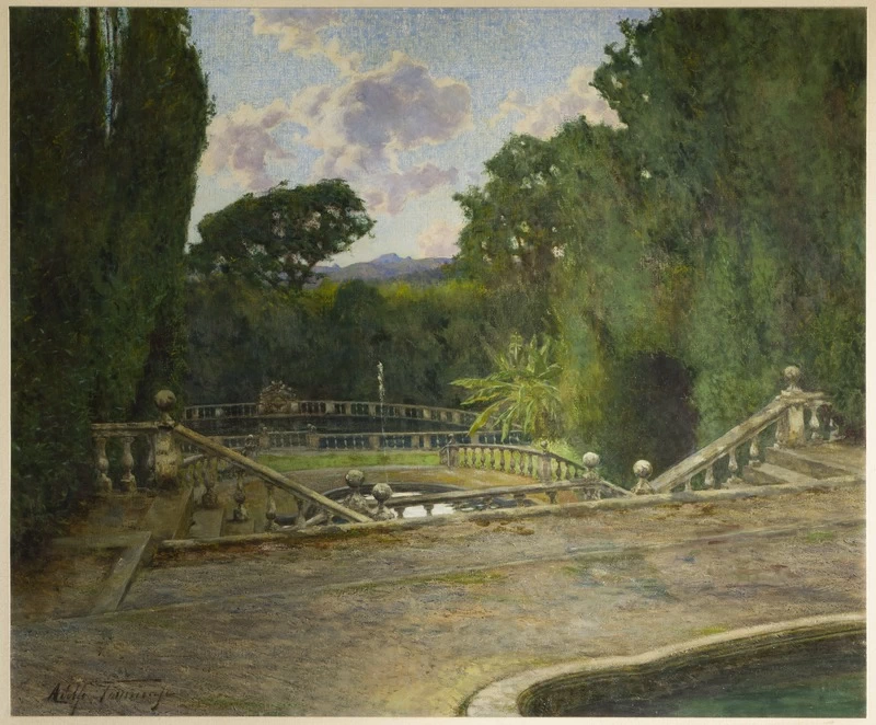 Veduta del parco della Villa Reale di Marlia - Galleria d'Arte Moderna, Firenze